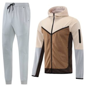 Beige Brown Training Tracksuit Set - Style A (S-2XL)