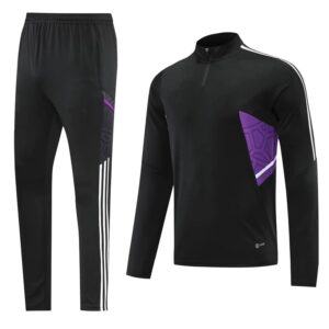 Black & Purple Training Tracksuit Set - Style A (S-2XL)
