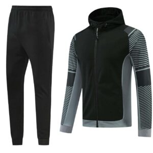 Black & Grey Training Tracksuit Set - Style D (S-2XL)