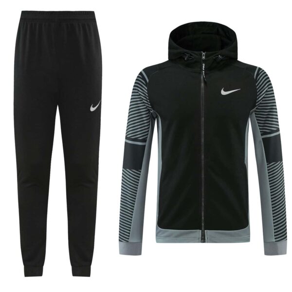 Black & Grey Training Tracksuit Set - Style D (S-2XL) - Image 8