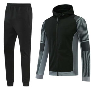 Black Grey Training Tracksuit - Style D