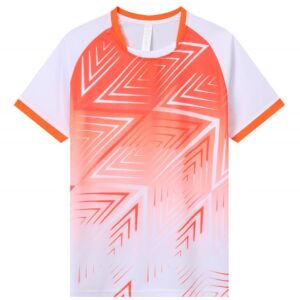 White Orange Geometric Gradient Jersey
