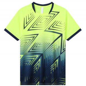 Fluorescent Yellow Navy Geometric Gradient Jersey