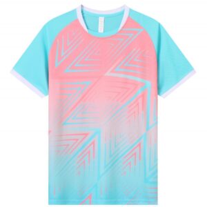 Pink Cyan Geometric Gradient Jersey