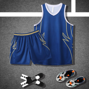Royal Blue Lightning Panel Basketball Set