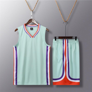 Mint Green Retro Stripe Basketball Set