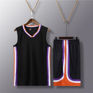Black Retro Stripe Basketball Set