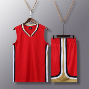 Red Retro Stripe Basketball Set