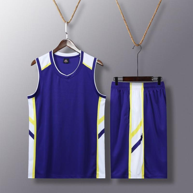 Blue Side Stripe Basketball Set