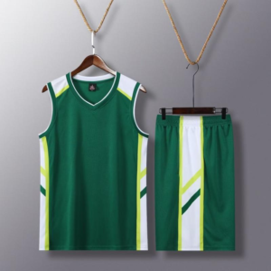 Green Side Stripe Basketball Set