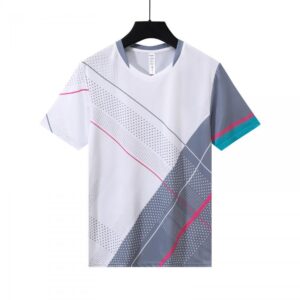White Grey Geometric Training Jersey