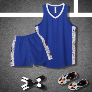 Dark Blue Geometric Panel Basketball Set