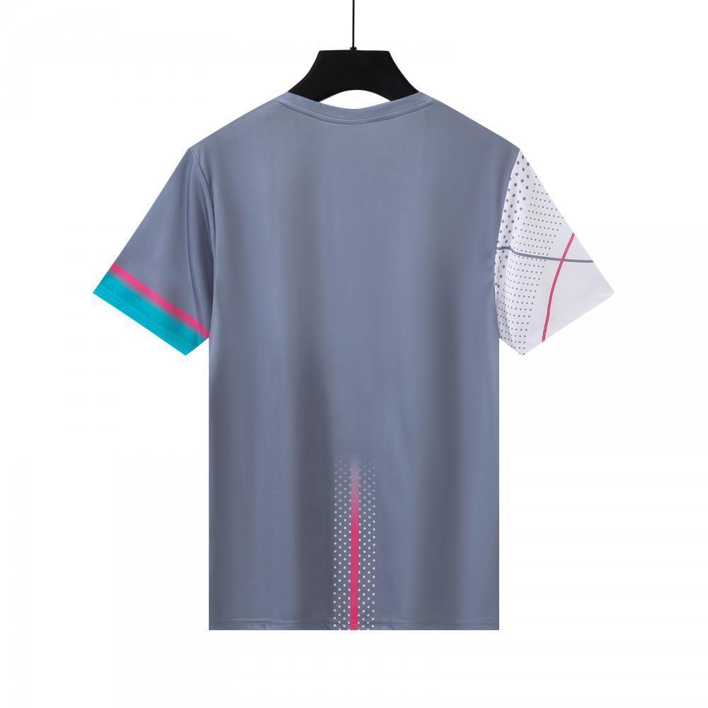 White Grey Geometric Training Jersey - Image 2