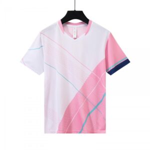 White Pink Geometric Training Jersey