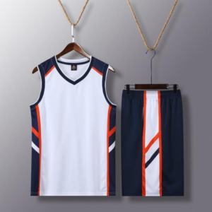 White Side Stripe Basketball Set