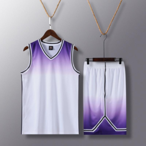 White Purple Gradient Basketball Set