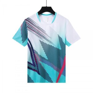 White Cyan Wave Pattern Training Jersey