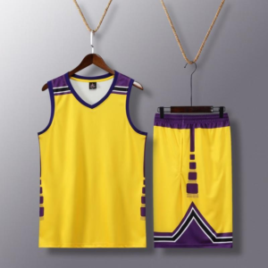 Yellow Block Panel Basketball Set