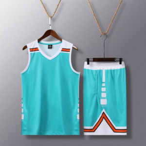 Cyan Block Panel Basketball Set