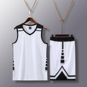 White Block Panel Basketball Set