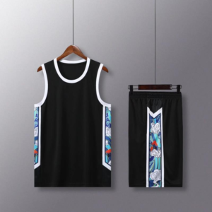 Black Cloud Pattern Basketball Set