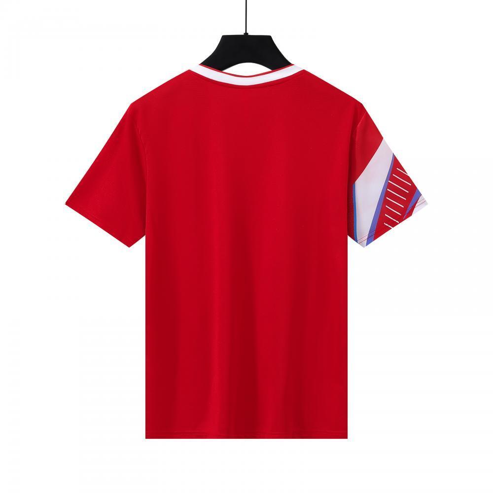 Red White Lightning Pattern Training Jersey - Image 2