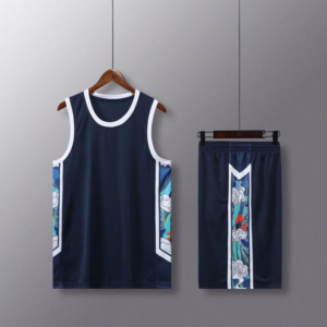 Navy Cloud Pattern Basketball Set