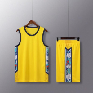 Yellow Cloud Wave Basketball Set